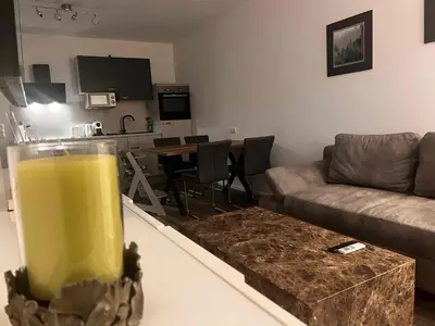 Küche/Küchenzeile in der Unterkunft Hideaway am Plessower See