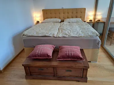 Ein Bett oder Betten in einem Zimmer der Unterkunft charmantes Wohnen für 2