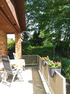 Ein Garten an der Unterkunft Spreehaus