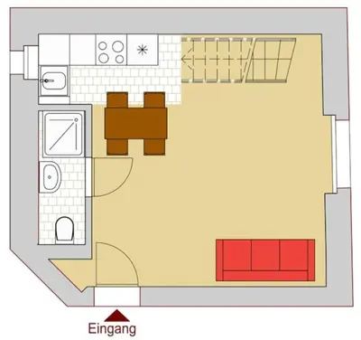 Grundriss der Unterkunft Apartment Berlin Kreuzberg