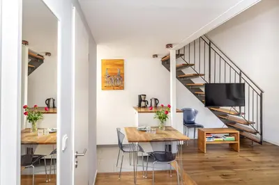 Ein Sitzbereich in der Unterkunft Apartment Berlin Kreuzberg