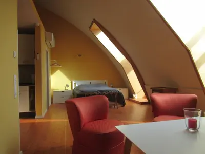 Ein Bett oder Betten in einem Zimmer der Unterkunft Inspektorhaus-Behlendorf