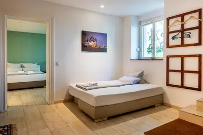 Ein Bett oder Betten in einem Zimmer der Unterkunft TempelCasa Kreuzberg