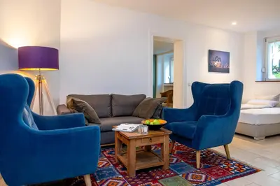 Ein Sitzbereich in der Unterkunft TempelCasa Kreuzberg