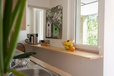 Küche/Küchenzeile in der Unterkunft Bungalow mit Wintergarten