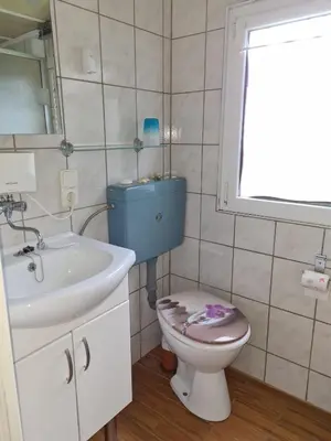 Ein Badezimmer in der Unterkunft Kleine Ferienwohnung in der Natur