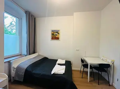 Ein Bett oder Betten in einem Zimmer der Unterkunft Nice apartment in Berlin3