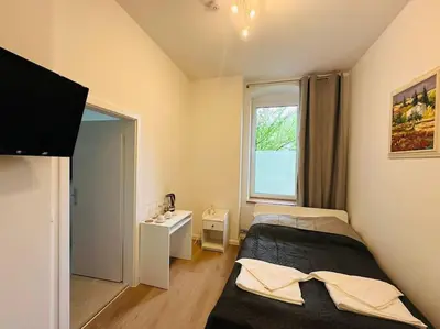 Ein Bett oder Betten in einem Zimmer der Unterkunft Nice apartment in Berlin3