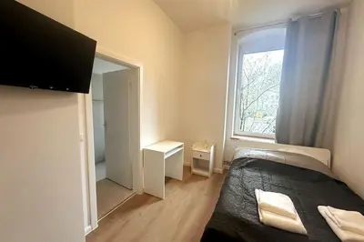 Ein Bett oder Betten in einem Zimmer der Unterkunft Nice apartment in Berlin3