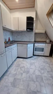 Küche/Küchenzeile in der Unterkunft Ferienwohnung zum Holzwurm