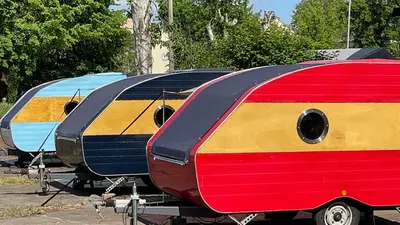 Grundriss der Unterkunft Cabrio-Wohnwagen