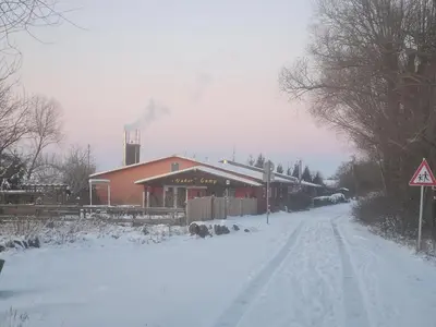 Naturcamp am See im Winter