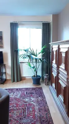 Ein Sitzbereich in der Unterkunft Ferienwohnung Luise, gemütlich, freundlich und ganz nah an Berlin