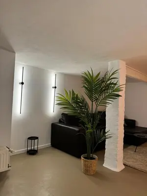 Ein Sitzbereich in der Unterkunft Stilvolle Wohnung in Wilmersdorf