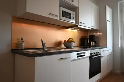 Küche/Küchenzeile in der Unterkunft Stilvolle Wohnung in Wilmersdorf