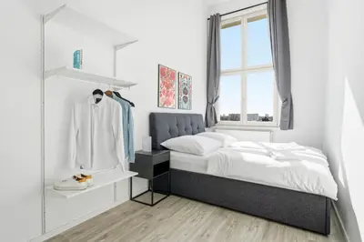 Ein Bett oder Betten in einem Zimmer der Unterkunft MINT - Urban Factory Loft - Berlin Weißensee