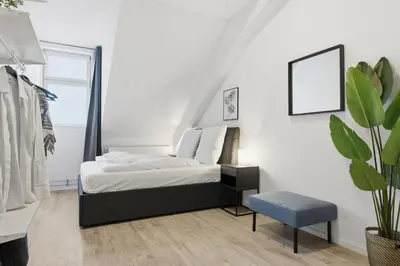 Ein Bett oder Betten in einem Zimmer der Unterkunft MINT - Urban Factory Loft - Berlin Weißensee