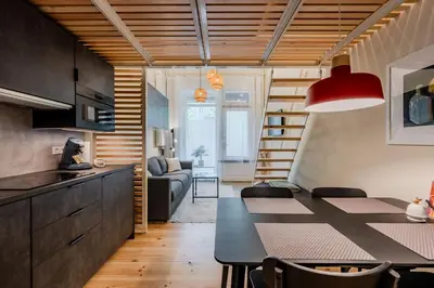 Küche/Küchenzeile in der Unterkunft Urban Smart Kreuzberg