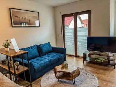 TV/Unterhaltungsangebot in der Unterkunft Apartment für 2 mit Balkon
