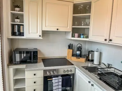 Küche/Küchenzeile in der Unterkunft Apartment für 2 mit Balkon