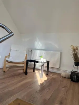 Ein Sitzbereich in der Unterkunft Gutshof von Gemünden Ferienwohnung 1