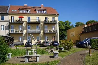 Das Gebäude in dem sich die Ferienwohnung befindet