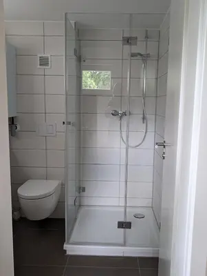 Ein Badezimmer in der Unterkunft Klein aber fein, Ferienhaus am Tonteich