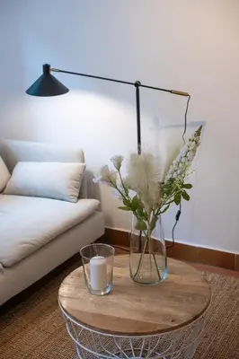 Ein Sitzbereich in der Unterkunft Charmantes 2-Zimmer-Apartment mit Vorgarten