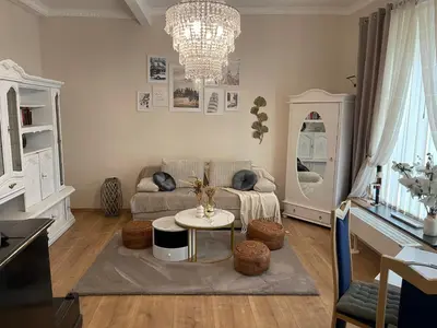 Ein Sitzbereich in der Unterkunft Unterkunft in der Altstadt - Antico Palazzo