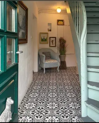 Ein Sitzbereich in der Unterkunft Gartenblick im Schwalbennest