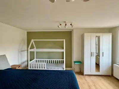 Ein Bett oder Betten in einem Zimmer der Unterkunft Ferienhaus Havelzeit in Werder an der Havel