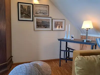 Ein Sitzbereich in der Unterkunft Kleine Auszeit Körzin