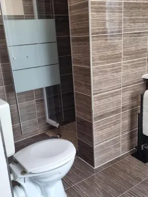 Ein Badezimmer in der Unterkunft Ferienwohnung am Kanuverleih