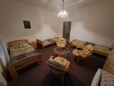 Ein Sitzbereich in der Unterkunft Ingos Landhaus