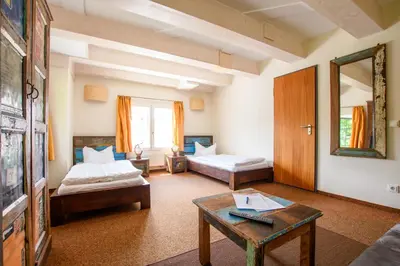 Ein Bett oder Betten in einem Zimmer der Unterkunft Hotel Stadtgut