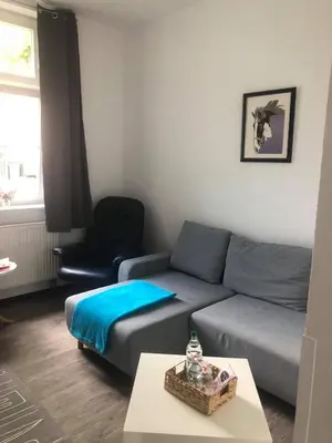 Ein Sitzbereich in der Unterkunft Internat Schloss Spiegelberg