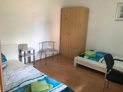 Ein Bett oder Betten in einem Zimmer der Unterkunft Internat Schloss Spiegelberg