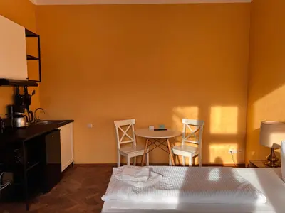 Ein Bett oder Betten in einem Zimmer der Unterkunft Villa am Peetzsee