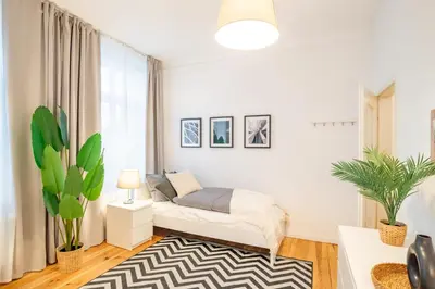 Ein Bett oder Betten in einem Zimmer der Unterkunft Arbio Monteurzimmer Fredersdorf parking included