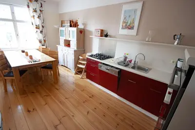 Küche/Küchenzeile in der Unterkunft Ferienwohnung Fläming
