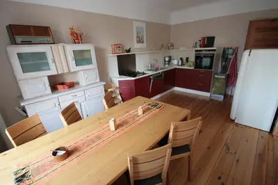Küche/Küchenzeile in der Unterkunft Ferienwohnung Fläming