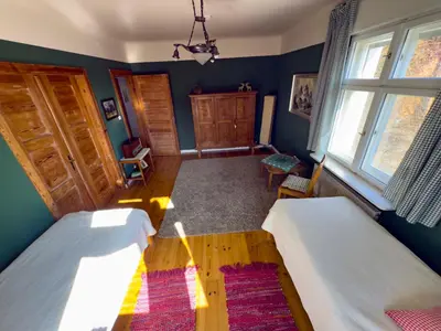 Ein Bett oder Betten in einem Zimmer der Unterkunft Ferienwohnung Fläming