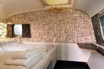 Ein Badezimmer in der Unterkunft Hüttenpalast