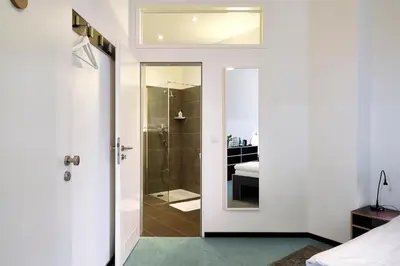 Ein Badezimmer in der Unterkunft Hüttenpalast