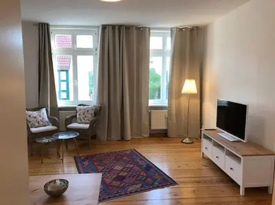 TV/Unterhaltungsangebot in der Unterkunft Traumhafte Ferienwohnung im Herzen von Templin