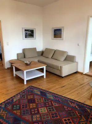 Ein Sitzbereich in der Unterkunft Traumhafte Ferienwohnung im Herzen von Templin
