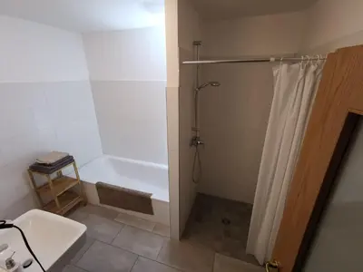 Ein Badezimmer in der Unterkunft Inselhaus Werder FeWo Erna