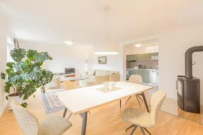 Küche/Küchenzeile in der Unterkunft Apartment Premium Plus im Gustav Seitz Gästehaus