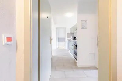 Küche/Küchenzeile in der Unterkunft Apartment Premium family im Gustav Seitz Gästehaus