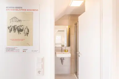 Ein Badezimmer in der Unterkunft Studio On Top im Gustav Seitz Gästehaus